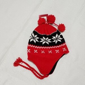 Spny Chenille Ultra Soft Hat One Size Pom Pom  NWT